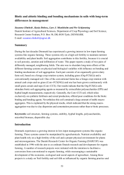 Biotic and abiotic binding and bonding mechanisms in soils with