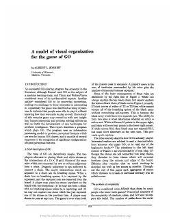 A model of visual organization for the game of GO