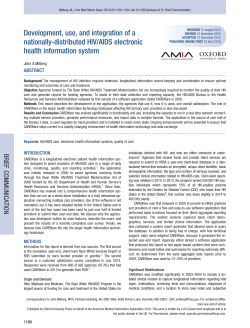 Development, use, and integration of a nationally