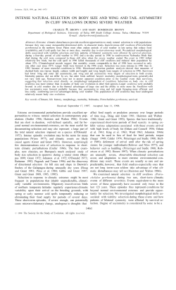 intense natural selection on body size and wing