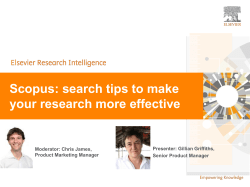 Scopus: search tips to make your research more effective