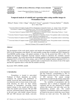 Temporal analysis of rainfall and vegetation index using satellite