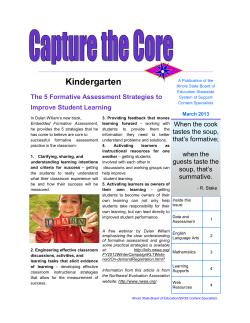 March 2013 Kindergarten Newsletter - Illinois State Board of Education