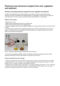 Determination of plutonium and americium analysis from soil