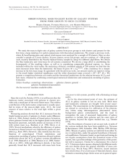 OBSERVATIONAL MASS-TO-LIGHT RATIO OF GALAXY SYSTEMS