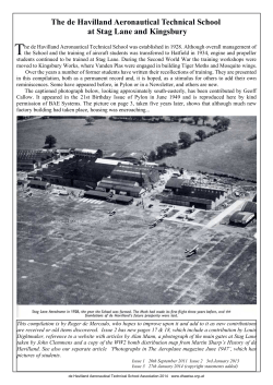 Stag Lane and Kingsbury V2 - de Havilland Aeronautical Technical