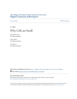 Why Cells are Small - Digital Commons @Brockport