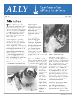 Spring 2007 - Alliance For Animals