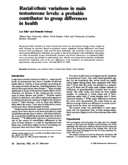 Racial/ethnic variations in male testosterone levels