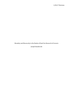 Biosafety and biosecurity in the realm of dual