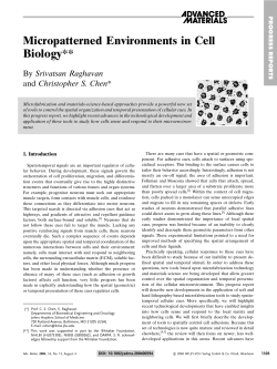 Micropatterned Environments in Cell Biology