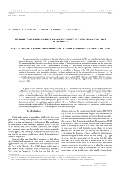 1. Introduction Plastic deformation of crystalline solid