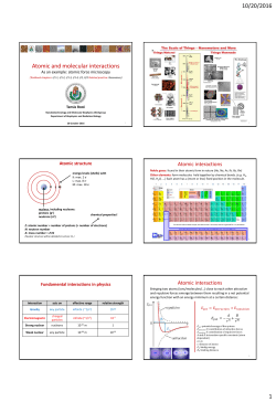 Atomi illetve molekul&aacute;ris k&ouml;lcs&ouml;nhat&aacute;sok &eacute;s alkalmaz&aacute;saik