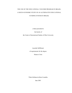 the use of the educational voucher program in brazil