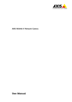 AXIS M3046-V Network Camera User Manual