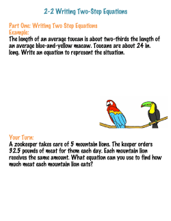 2-2 Writing Two-Step Equations