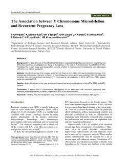 The Association between Y Chromosome Microdeletion and