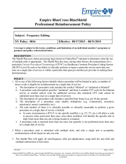 reimbursement policy medical department