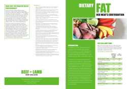 Dietary Fats - Beef and Lamb New Zealand