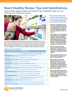 Heart-Healthy Recipe Tips and Substitutions