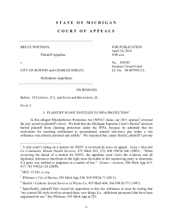 COA 294703 O BRUCE WHITMAN V CITY OF BURTON Opinion