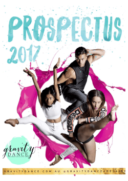the 2017 GRAVITY DANCE PROSPECTUS