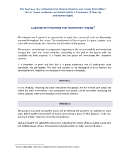 Guideline Intervention Proposal