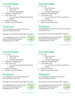 Green Gift Wrapping