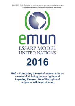 Combating the use of mercenaries as a mean of violating