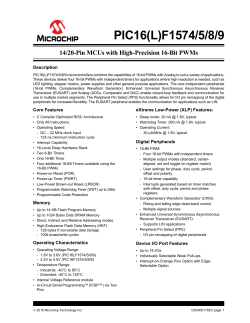 PIC16(L)F1574/5/8/9 Data Sheet