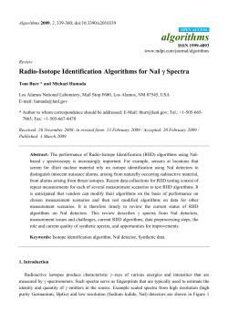 Radio-Isotope Identification Algorithms for NaI Spectra