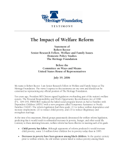 The Impact of Welfare Reform
