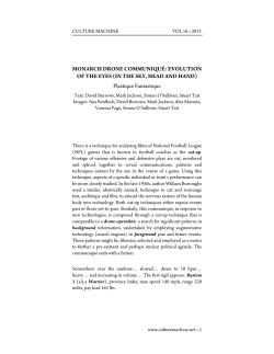 MONARCH DRONE COMMUNIQU&Eacute;