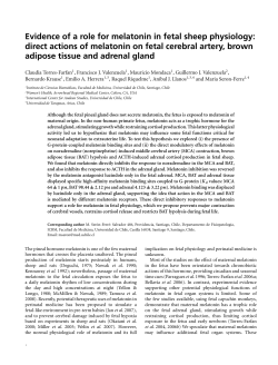 Evidence of a role for melatonin in fetal sheep physiology