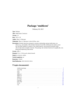 Package `multicon`