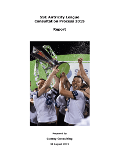 SSE Airtricity League Consultation Process 2015 Report
