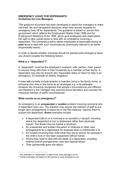 Emergency Leave for Dependants
