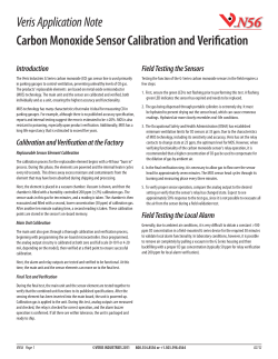 Carbon Monoxide Sensor Calibration and