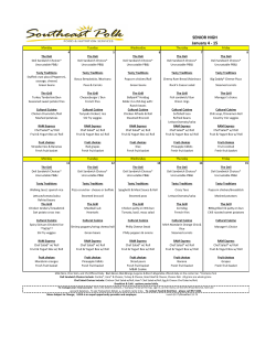 SENIOR HIGH January 4 - 15 - Southeast Polk Community School