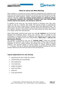 Retsch Wet Sieving