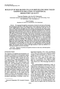 Build-up of Red Blood Cells in Refuelling Bar