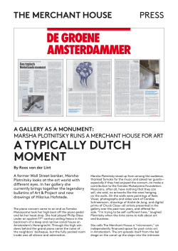 A TYPICALLY DUTCH MOMENT