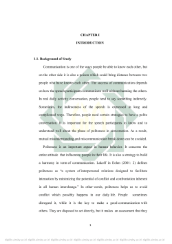 CHAPTER I INTRODUCTION 1.1. Background of Study