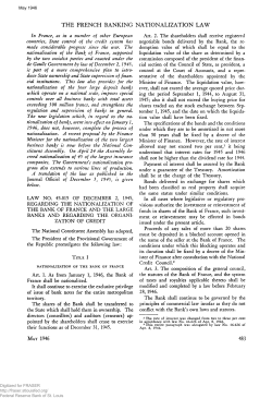 French Banking Nationalization Law