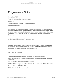 MASM 6.1 Documentation
