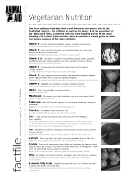 Read our factfile about vegan nutrition
