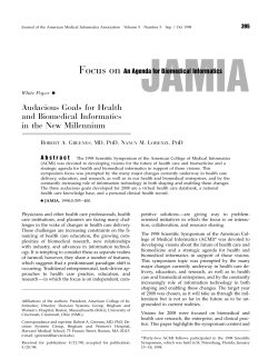 Audacious Goals for Health and Biomedical Informatics in the New