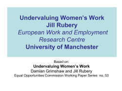 The Undervaluation of Women`s Work