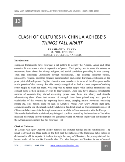 clash of cultures in chinua achebe`s things fall apart