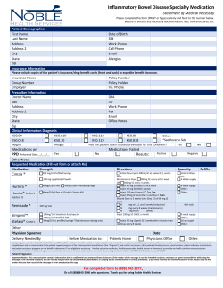 Inflammatory Bowel Disease Specialty Medication